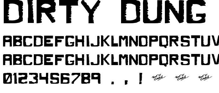 Dirty Dung Solid font